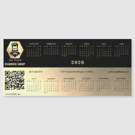 Professionele herenkapper black&gold 2026 kalender