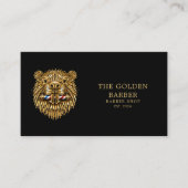Professionele herenkapper gouden bever QR-code Visitekaartje (Voorkant)