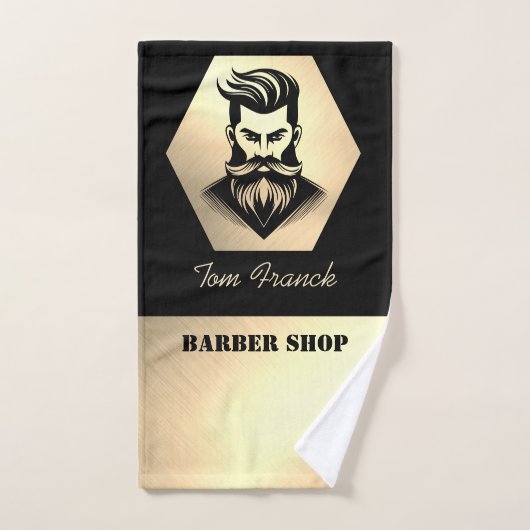 Professionele herenkapper zwart & goud handdoek (Handdoek)