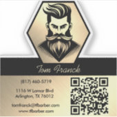 Professionele herenkapper zwart&Goud Sticker (Voorkant)