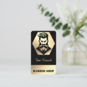 Professionele herenkapper zwart&Goud Visitekaartje (Staand voorkant)