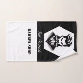 Professionele herenkapper zwart&witte handdoek voo (Handdoek)