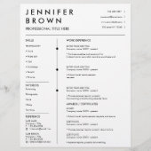 Professionele hervatte sjabloon moderne cv (Achterkant)