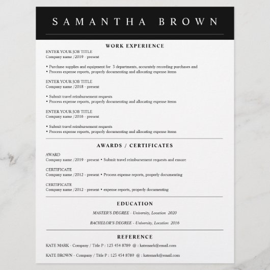 Professionele hervatting van de taaktoepassing (Achterkant)