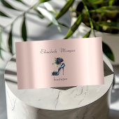 Professionele Hoge Hakken Zwarte Rozen Roos Goud Visitekaartje