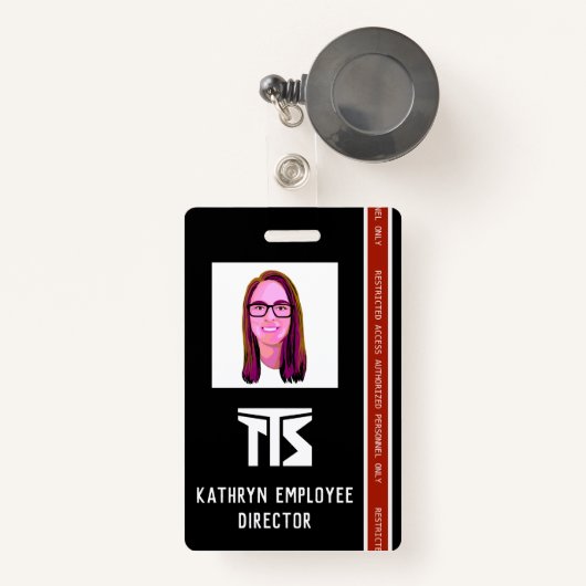 Professionele Hoge Risico Bouw Badge (Voorkant met intrekbare)