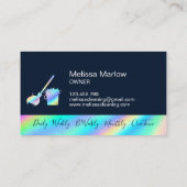 Professionele holografie huis schoonmaken meid visitekaartje (Achterkant)