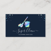 Professionele holografie huis schoonmaken meid visitekaartje (Voorkant)