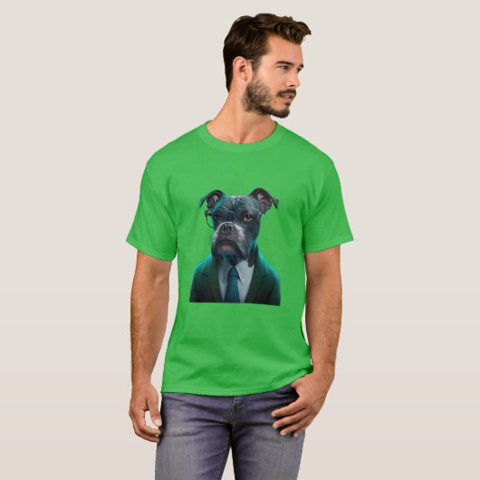 Professionele hond retro t-shirt (Voorkant volledig)