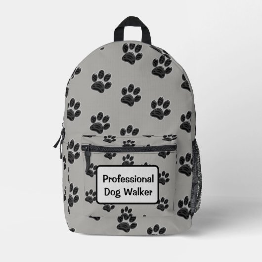 Professionele hond Walker Pet Care Puppy Paws Bedrukte Rugzak (Voorkant)