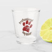 Professionele hond Walker Pet Paw Print Puppy Shot Glas (Voorkant)
