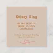 Professionele hond Walker Pet Sitter Stijlvol Tren Vierkante Visitekaartje (Achterkant)