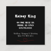 Professionele hond Walker Pet Sitter Stijlvol Vierkante Visitekaartje (Achterkant)