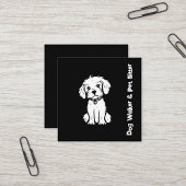 Professionele hond Walker Pet Sitter Stijlvol Vierkante Visitekaartje