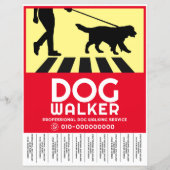 Professionele Hond Walking Service Flyer (Voorkant)