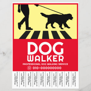 Professionele Hond Walking Service Flyer