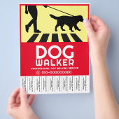 Professionele Hond Walking Service Flyer (Hand)