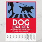 Professionele Hond Walking Service Flyer (Voorkant)