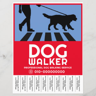 Professionele Hond Walking Service Flyer