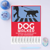 Professionele Hond Walking Service Flyer (Enkel)