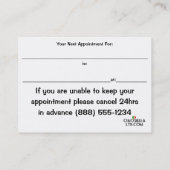 Professionele honden- en kattenkaartjes afsprakenkaartje (Achterkant)