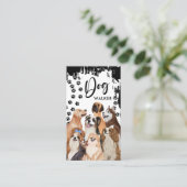 Professionele hondenloopdiensten visitekaartje (Staand voorkant)