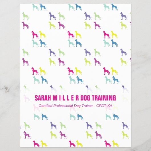 Professionele Hondentrainer Flyer Great Dane (Voorkant)