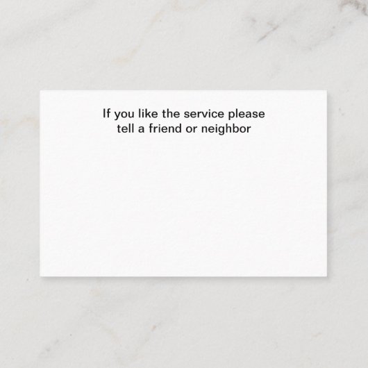 Professionele hondentrainers visitekaartje (Achterkant)