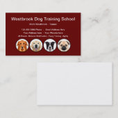 Professionele hondentrainingschool visitekaartje (Voorkant / Achterkant)