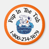 Professionele hondenverzorging magneet (Voorkant)