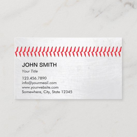 Professionele honkbalsport visitekaartje (Achterkant)