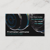 Professionele hoofdtelefoons van DJ en VJ Visitekaartje (Achterkant)