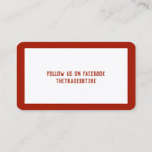 Professionele Hoog Risico Handels en Industrieën Visitekaartje (Achterkant)