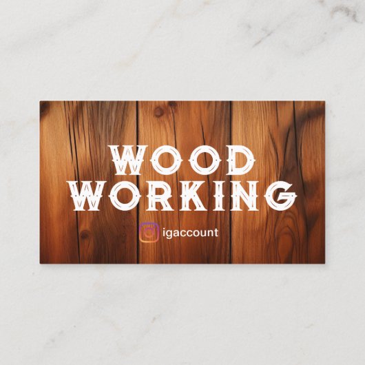 Professionele houtbewerking Sjablonen Visitekaartje (Achterkant)