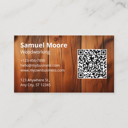 Professionele houtbewerking Sjablonen Visitekaartje (Voorkant)