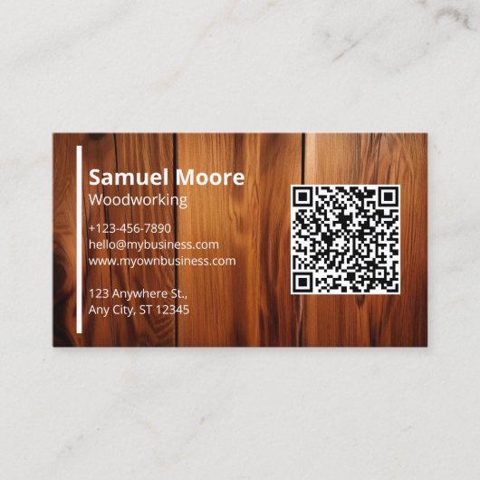 Professionele houtbewerking Sjablonen Visitekaartje (Voorkant)