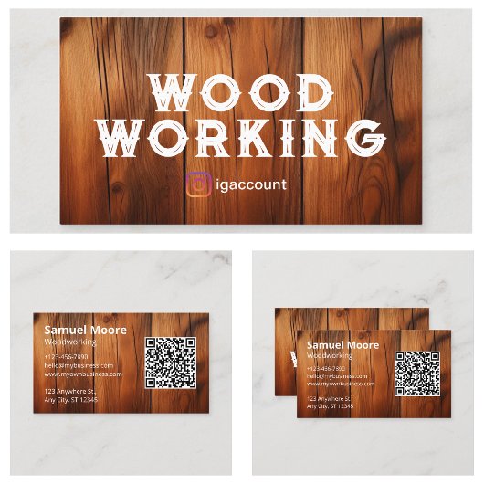 Professionele Houtbewerking Templates Visitekaartje