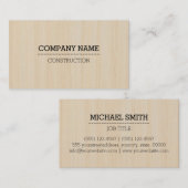 Professionele houten blik visitekaartje (Voorkant / Achterkant)