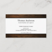 Professionele Houten Graan Rustieke Timmerwerk Visitekaartje (Achterkant)