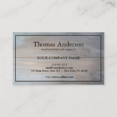 Professionele Houten Graan Rustieke Timmerwerk Visitekaartje (Achterkant)