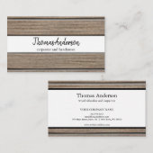 Professionele Houten Graan Rustieke Timmerwerk Visitekaartje (Voorkant / Achterkant)