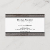 Professionele Houten Graan Rustieke Timmerwerk Visitekaartje (Achterkant)