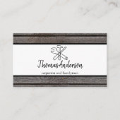 Professionele Houten Graan Rustieke Timmerwerk Visitekaartje (Voorkant)