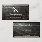 Professionele Houten Graan Rustieke Timmerwerk Visitekaartje (Voorkant / Achterkant)