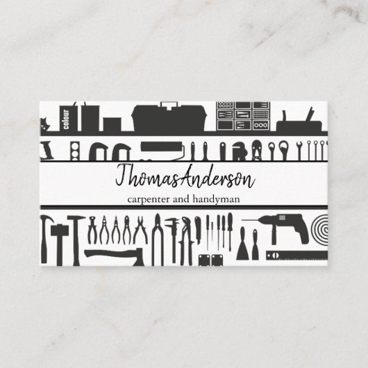 Professionele Houten Graan Rustieke Timmerwerk Visitekaartje (Voorkant)