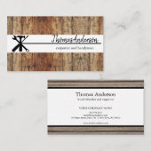 Professionele Houten Graan Rustieke Timmerwerk Visitekaartje (Voorkant / Achterkant)