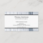 Professionele Houten Graan Rustieke Timmerwerk Visitekaartje (Achterkant)