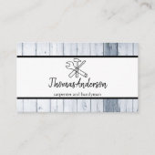 Professionele Houten Graan Rustieke Timmerwerk Visitekaartje (Voorkant)