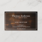 Professionele Houten Graan Rustieke Timmerwerk Visitekaartje (Achterkant)