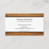Professionele Houten Graan Rustieke Timmerwerk Visitekaartje (Achterkant)